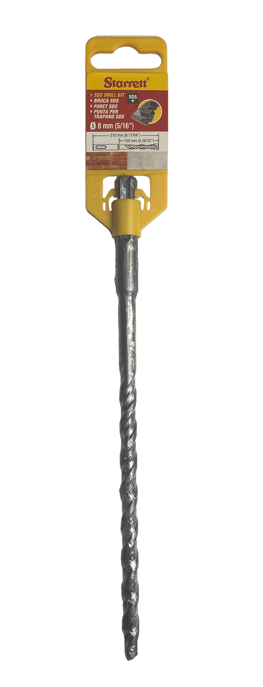 Starrett KBPS08C 8 x 210mm SDS Plus 2 Point Drill Bit
