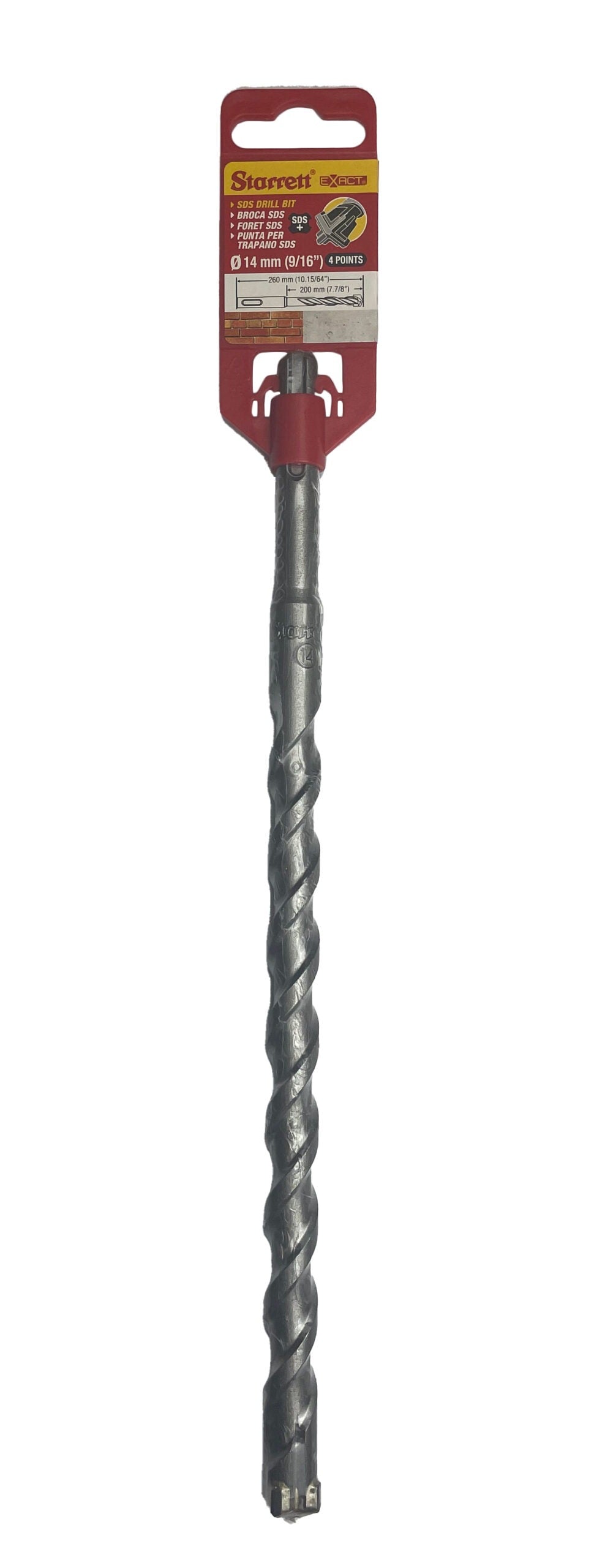 Starrett KBPX1460 14 x 460mm SDS Plus 4 Point Drill Bit