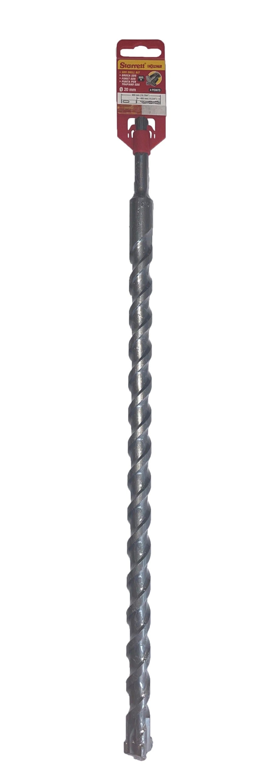 Starrett KBXP20E 20 x 460mm SDS Plus 4 Point Drill Bit