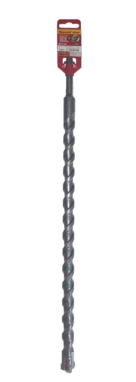 Starrett KBXP20E 20 x 460mm SDS Plus 4 Point Drill Bit