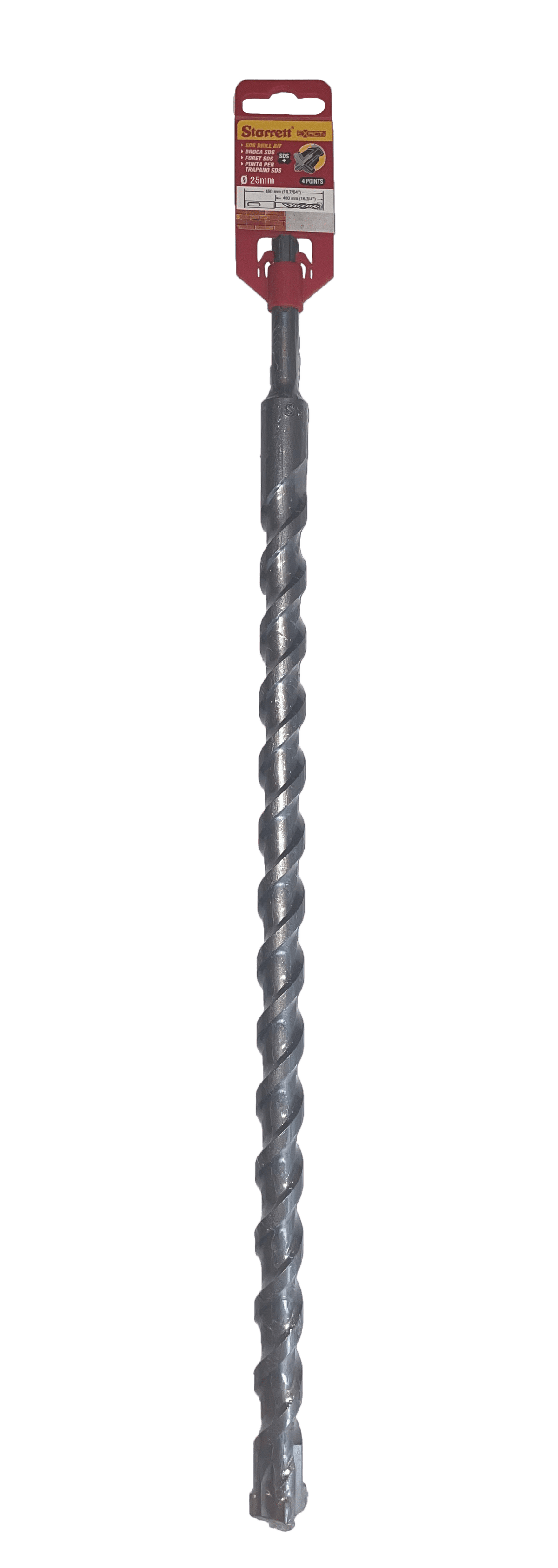 Starrett KBXP25E 25 x 460mm SDS Plus 4 Point Drill Bit