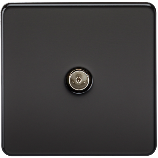 Knightsbridge SF0100MB 1 Gang TV Outlet (Non Isolated) Matt Black