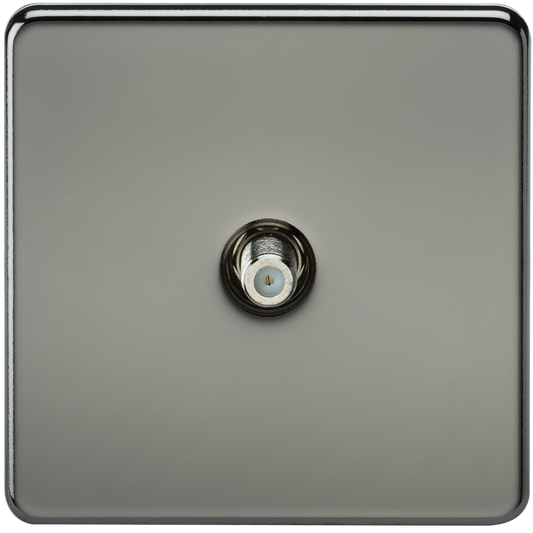 Knightsbridge SF0150BN 1 Gang Satellite Outlet (Non Isolated) Black Nickel