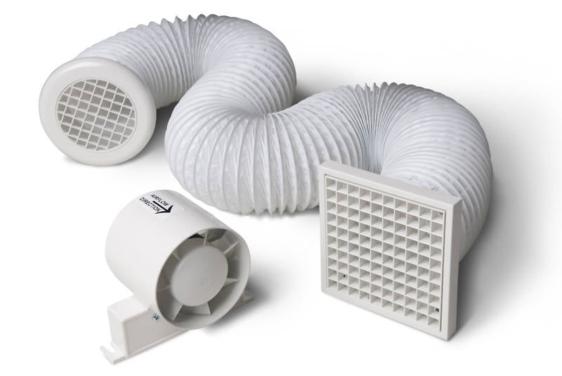 Manrose SF100T 4'' Inline Shower Fan Kit with Timer