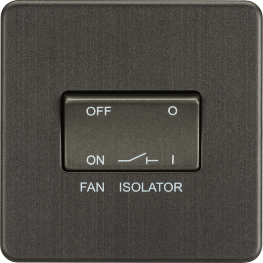 Knightsbridge SF1100SB 1 Gang TP Fan Isolator Switch Smoked Bronze