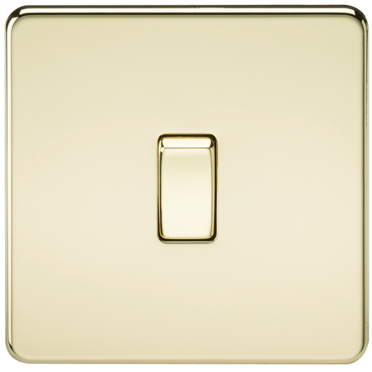 Knightsbridge SF1200PB 1 Gang Intermediate Switch Polished Brass