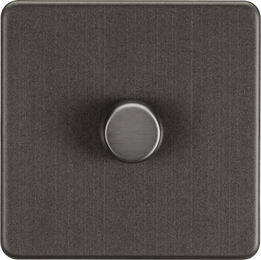 Knightsbridge SF2191SB 1 Gang 2 Way 150W LED Dimmer Smoked Bronze