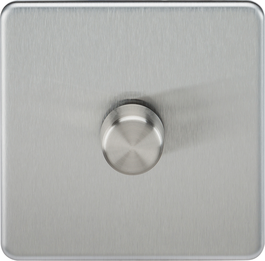 Knightsbridge SF2191BC 1 Gang 2 Way 150W LED Dimmer Brushed Chrome