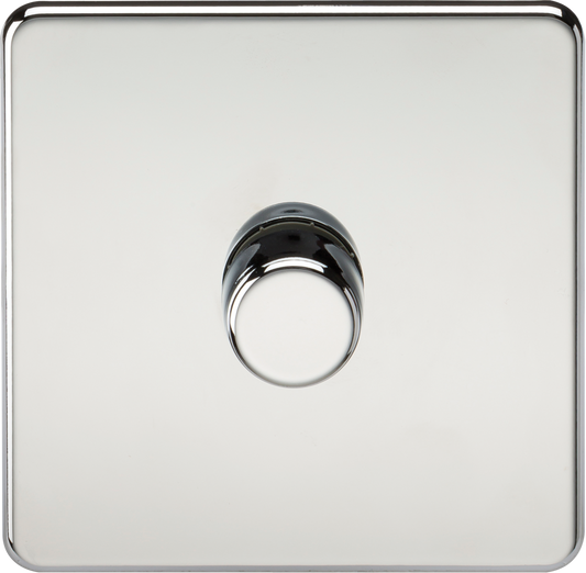 Knightsbridge SF2191PC 1 Gang 2 Way 150W LED Dimmer Polished Chrome