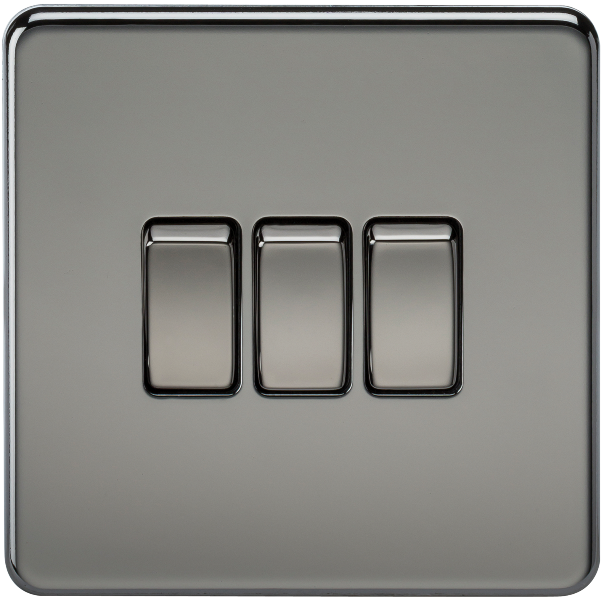Knightsbridge SF4000BN 3 Gang 2 Way Switch Black Nickel