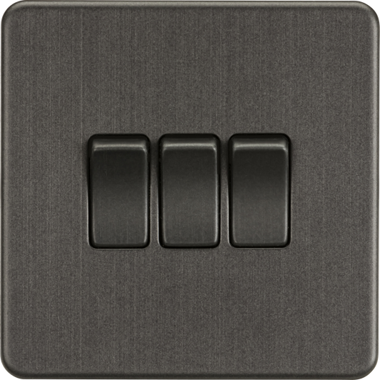 Knightsbridge SF4000SB 4 Gang 2 Way Switch Smoked Bronze