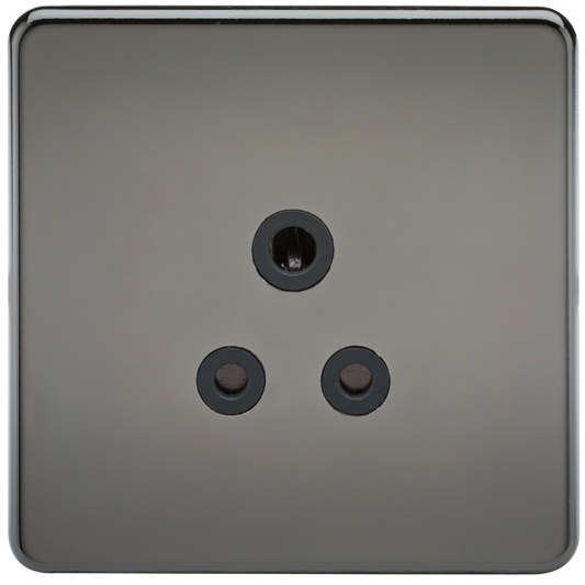Knightsbridge SF5ABN 1 Gang 5A Unswitched Socket Black Nickel