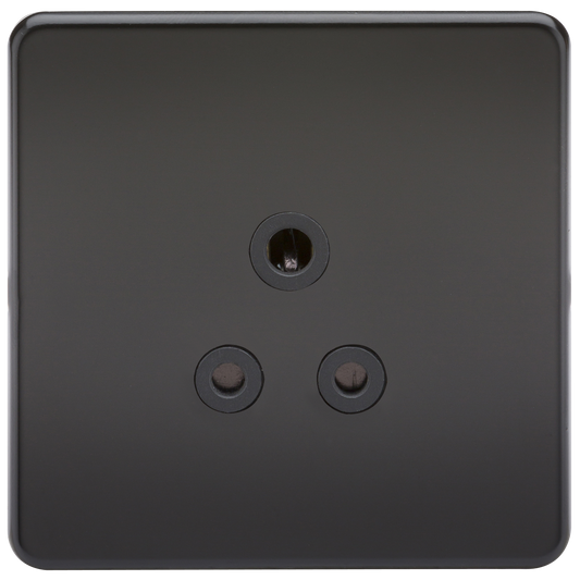 Knightsbridge SF5AMB 1 Gang 5A Unswitched Socket Matt Black