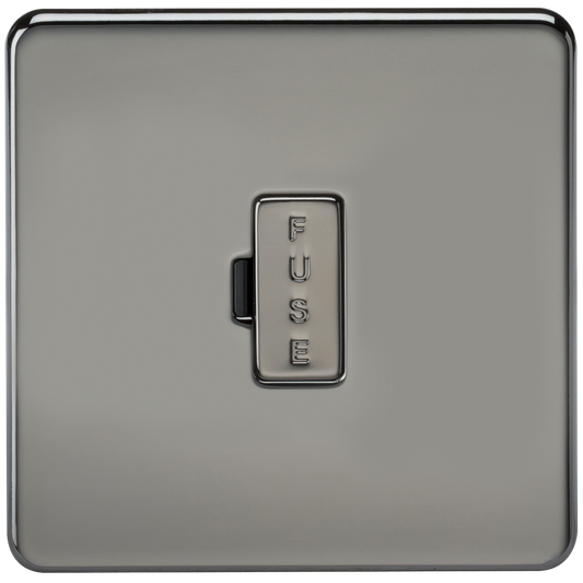 Knightsbridge SF6000BN 13A Unswitched Spur Black Nickel