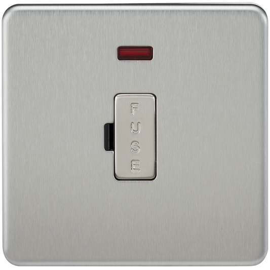 Knightsbridge SF6000NBC 13A Unswitched Spur with Neon Brushed Chrome