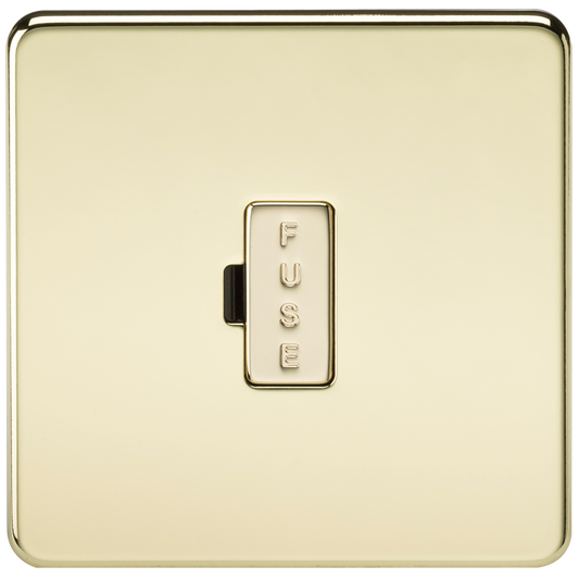 Knightsbridge SF6000PB 13A Unswitched Spur Polished Brass