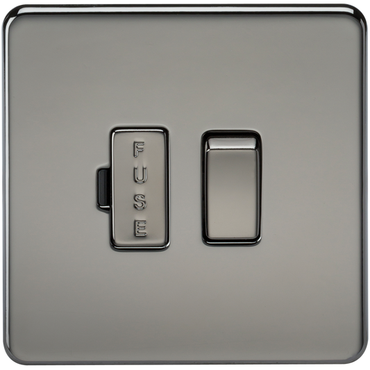 Knightsbridge SF6300BN 13A DP Switched Spur Black Nickel