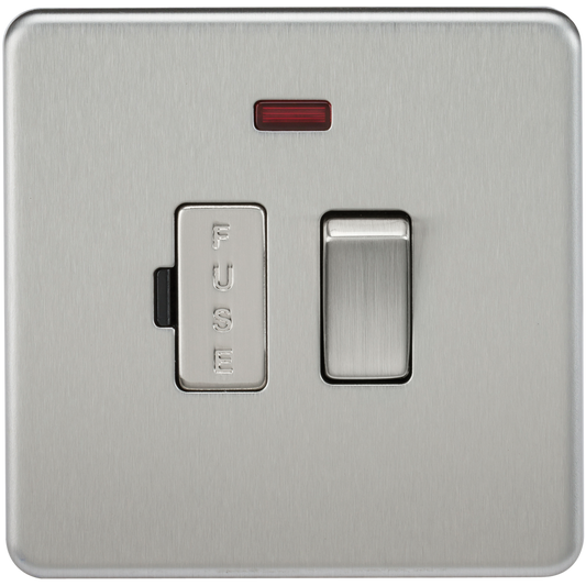 Knightsbridge SF6300NBC 13A DP Switched Spur with Neon Brushed Chrome