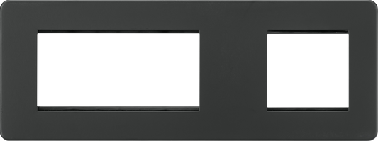 Knightsbridge SF6GAT 6 Gang 2 & 4 Module Euromodule Faceplate Anthracite