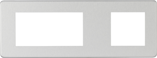 Knightsbridge SF6GBC 6 Gang 2 & 4 Module Euromodule Faceplate Brushed Chrome