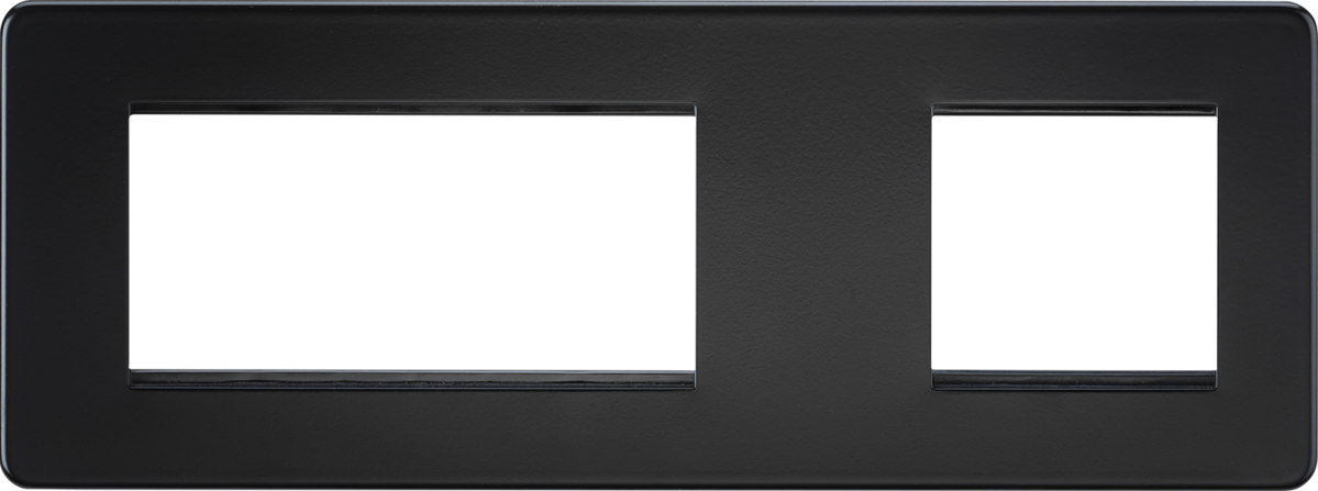 Knightsbridge SF6GMB 6 Gang 2 & 4 Module Euromodule Faceplate Matt Black