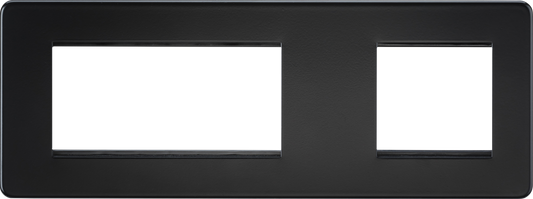 Knightsbridge SF6GMB 6 Gang 2 & 4 Module Euromodule Faceplate Matt Black