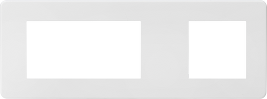 Knightsbridge SF6GMW 6 Gang 2 & 4 Module Euromodule Faceplate Matt White