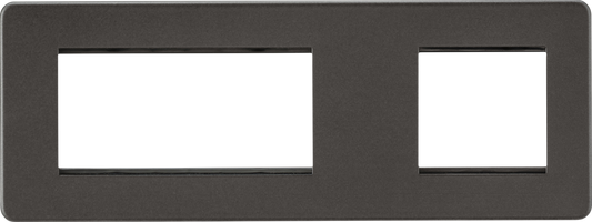 Knightsbridge SF6GSB 6 Gang 2 & 4 Module Euromodule Faceplate Smoked Bronze