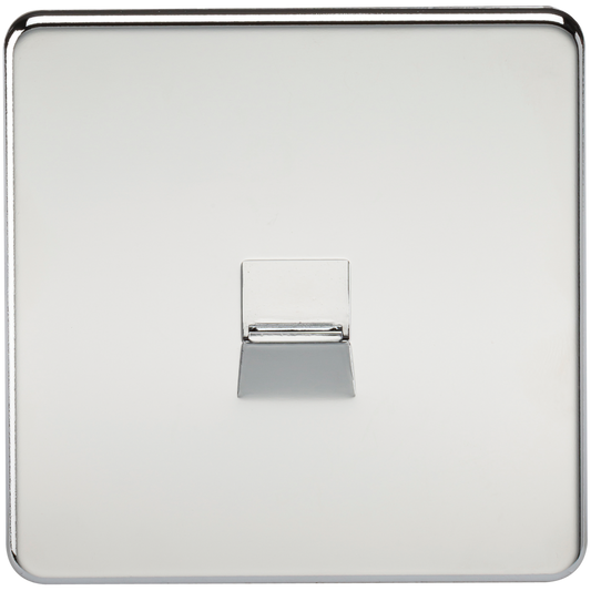 Knightsbridge SF7400PC 1 Gang Secondary Telephone Socket Polished Chrome
