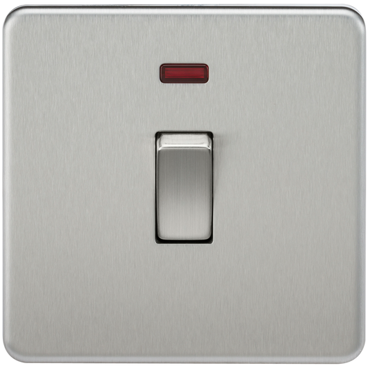 Knightsbridge SF8341NBC 1 Gang 20A DP Switch with Neon Brushed Chrome