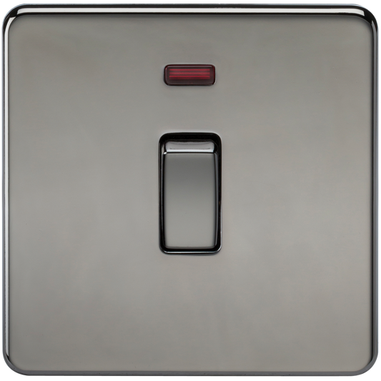 Knightsbridge SF8341NBN 1 Gang 20A DP Switch with Neon Black Nickel