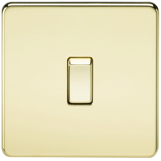 Knightsbridge SF8341PB 1 Gang 20A DP Switch Polished Brass