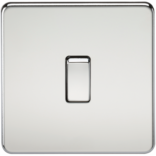 Knightsbridge SF8341PC 1 Gang 20A DP Switch Polished Chrome
