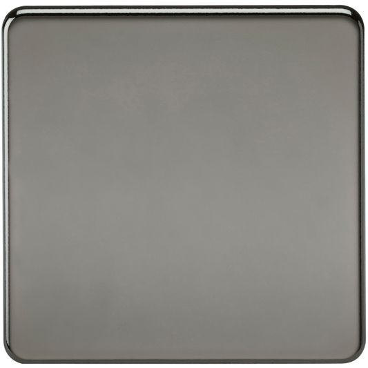Knightsbridge SF8350BN 1 Gang Blank Plate Black Nickel