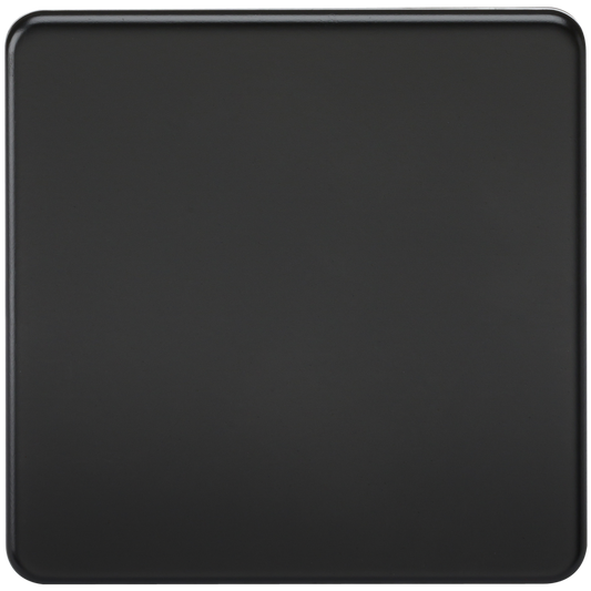 Knightsbridge SF8350MB 1 Gang Blank Plate Matt Black