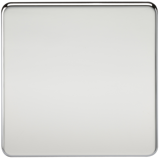 Knightsbridge SF8350PC 1 Gang Blank Plate Polished Chrome