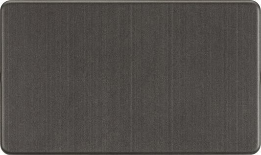 Knightsbridge SF8360SB 2 Gang Blank Plate Smoked Bronze