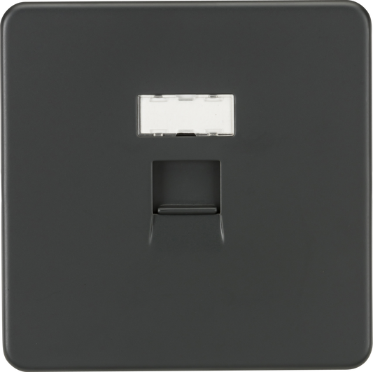 Knightsbridge SFRJ45AT 1 Gang RJ45 CAT 5 Outlet Anthracite