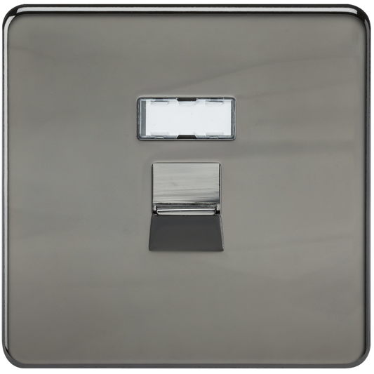 Knightsbridge SFRJ45BN 1 Gang RJ45 CAT 5 Outlet Black Nickel