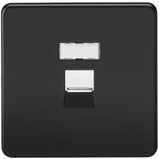 Knightsbridge SFRJ45MB 1 Gang RJ45 CAT 5 Outlet Matt Black