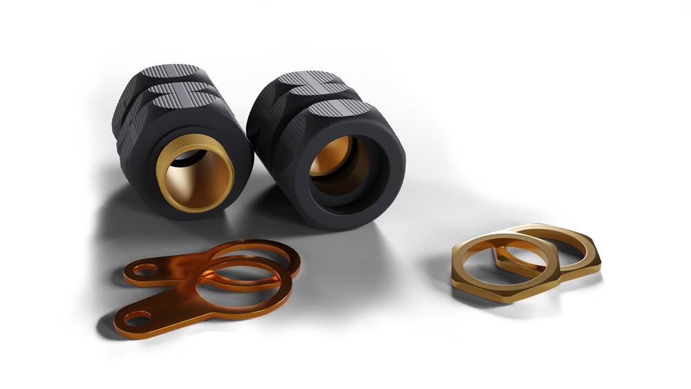 Wiska 10112392 ShieldGLAND M25 Gland Pack Black (PK2) IP68