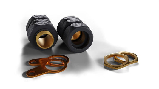 Wiska 10112390 ShieldGLAND M20S Gland Pack Black (PK2) IP68