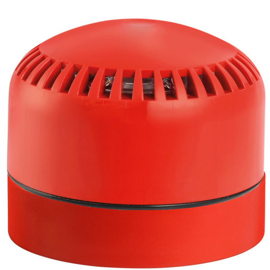 Switchtec SIR-E-S-LTSR Sirena SIR-E-S 12-24V Red Multi Tone Sounder with Shallow Red Base IP65