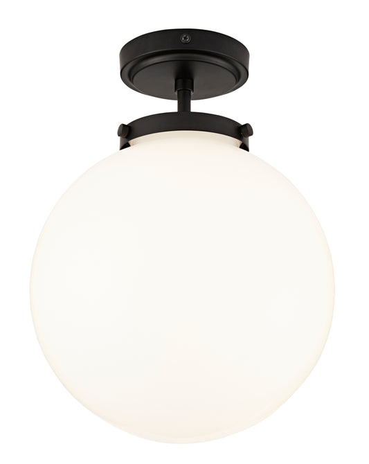 Forum SPA-31309-MBLK Porto G9 Opal Globe Ceiling Light IP44 Matt Black
