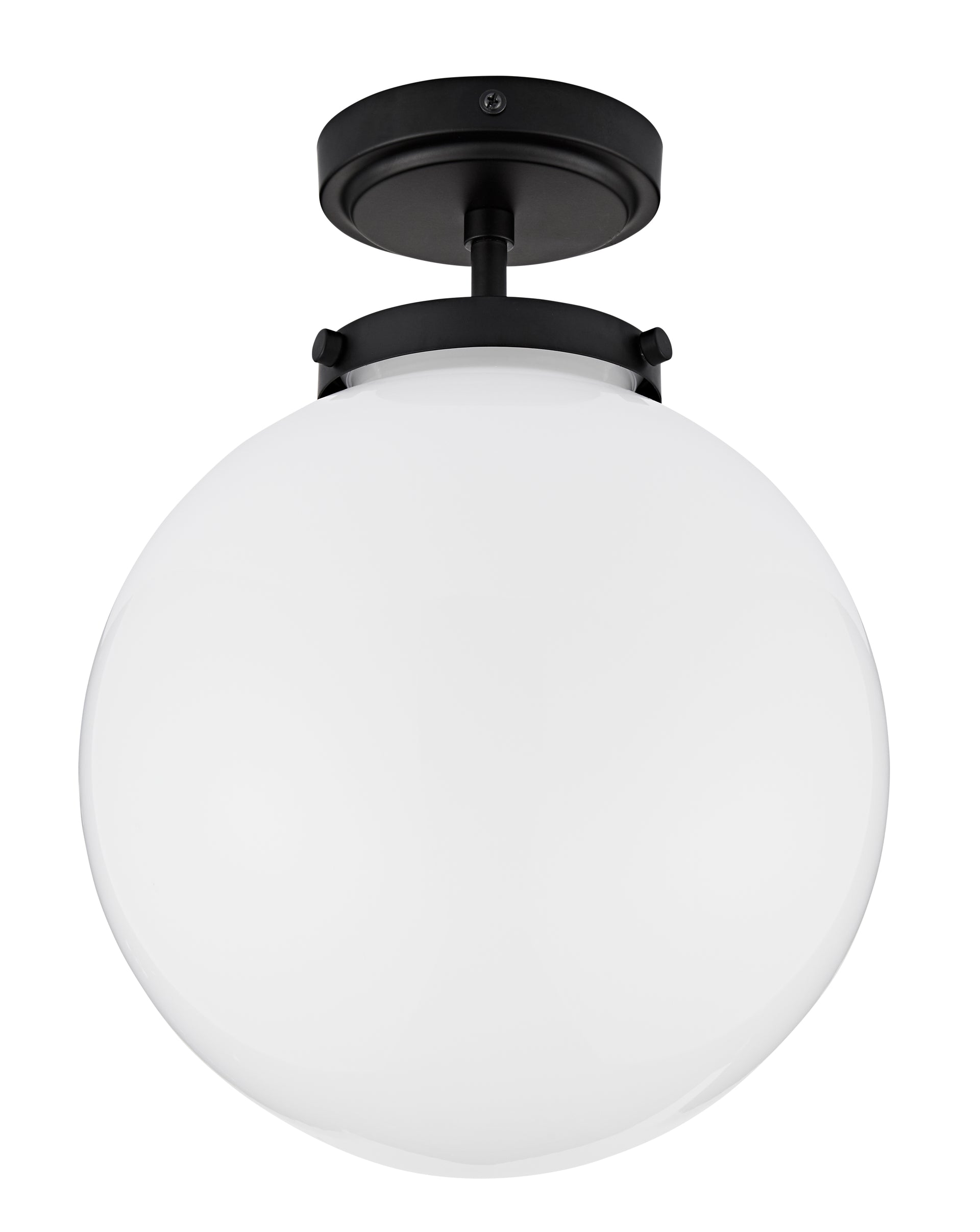 Forum SPA-31309-MBLK Porto G9 Opal Globe Ceiling Light IP44 Matt Black