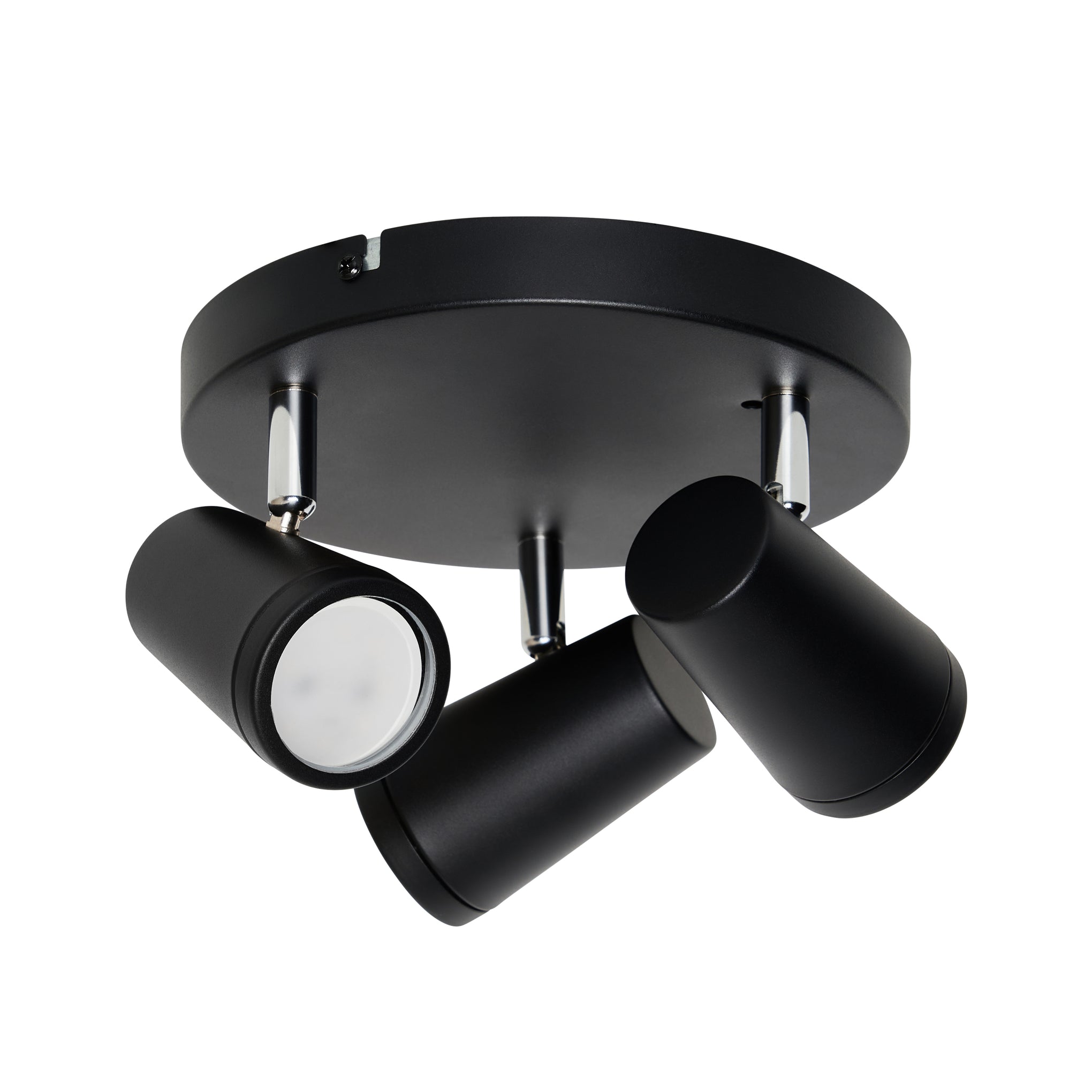 Forum SPA-35080-BLK Freya 3 x GU10 Spotlight Plate IP44 Matt Black