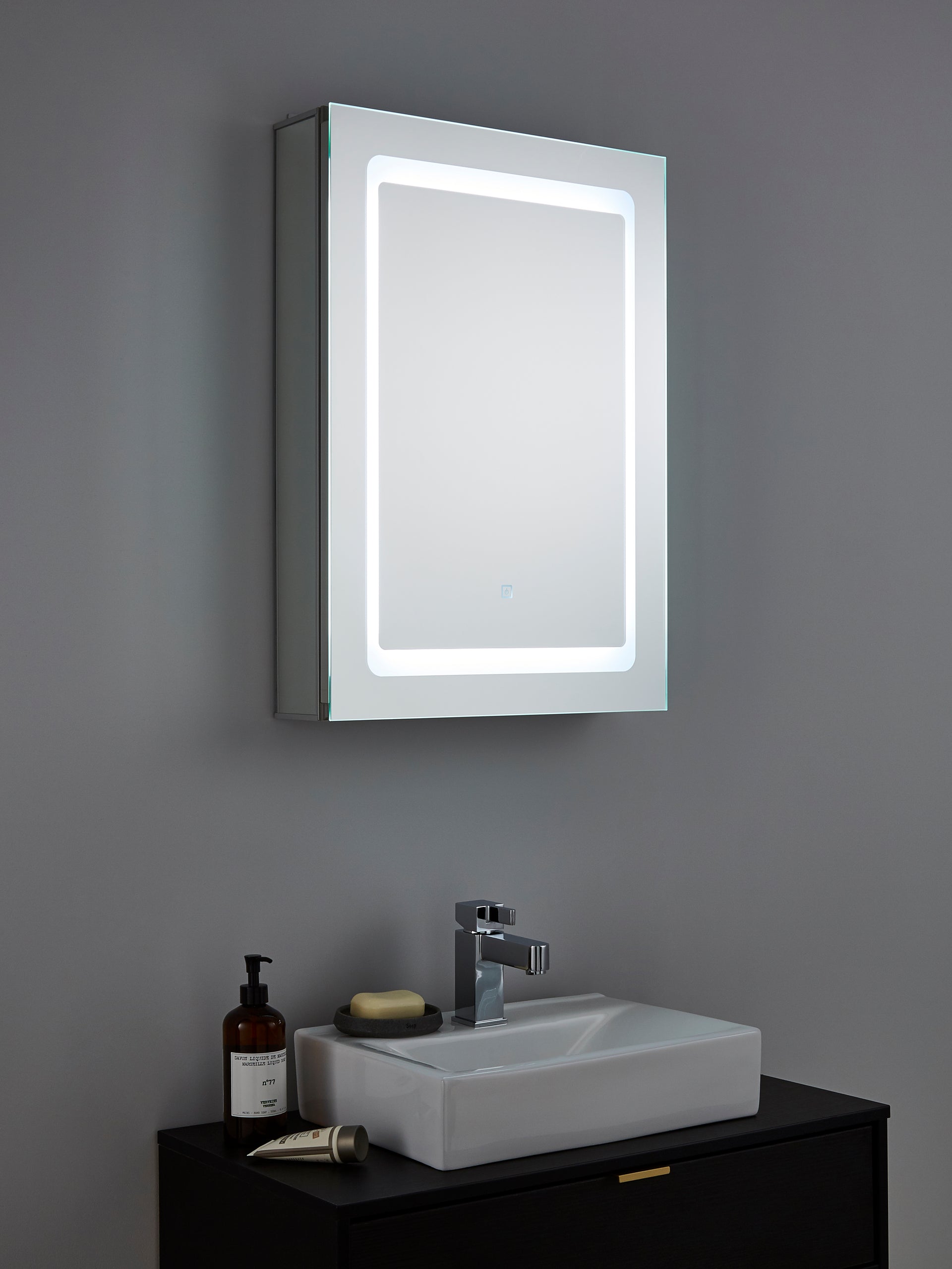 Forum SPA-35707 Arte 34W LED Illuminated Mirror with Cabinet 5000K IP44 Chrome