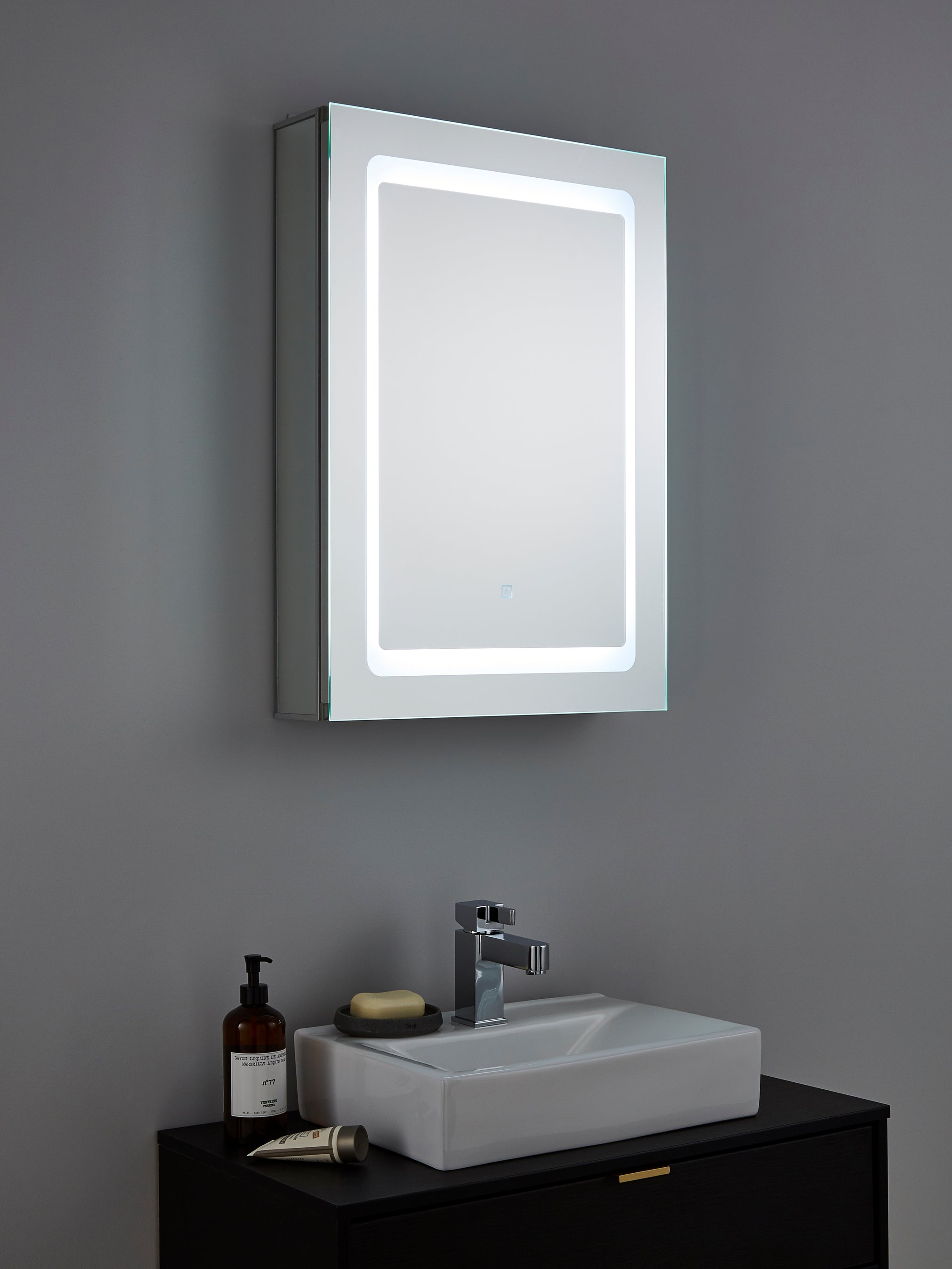 Forum SPA-35707 Arte 34W LED Illuminated Mirror with Cabinet 5000K IP44 Chrome