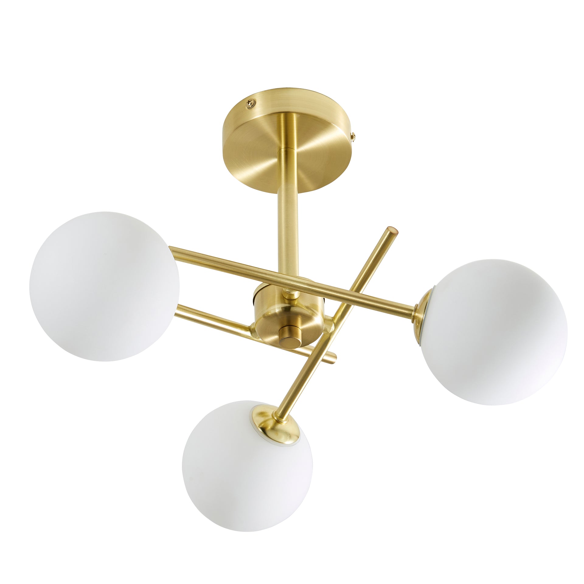 Forum SPA-35836-SBRS Lindos 3 x G9 Globe Ceiling Light IP44 Satin Brass