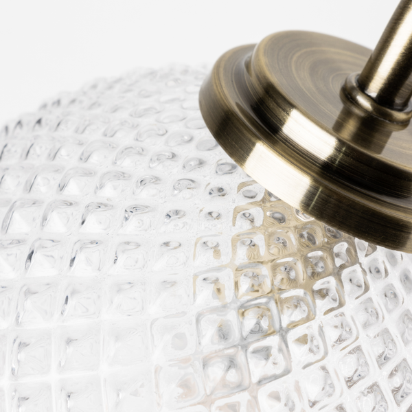 Forum SPA-37576-ABRS Vermont G9 Globe Wall Light with Decorative Opal Shade IP44 Antique Brass